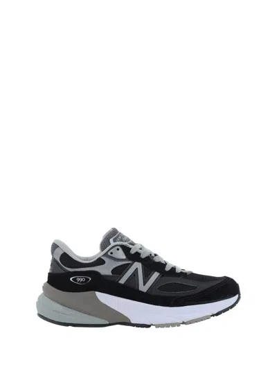 New Balance Black Low Top Sneakers With Logo Detail In Suede And Tech Fabric Woman