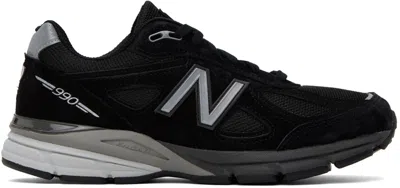 New Balance Made In Usa 990v4 Logo Sneakers In Black