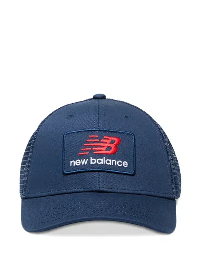 New Balance Logo-patch Trucker Cap In Blue