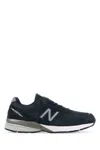NEW BALANCE BLUE FABRIC AND SUEDE 990V4 SNEAKERS