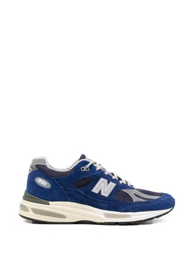 New Balance Blue Grey Suede Mesh Sneakers