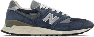 New Balance Blue Made In Usa 998 Sneakers In Navy