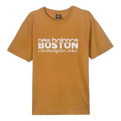 New Balance Boston Print Tee 'orange White'