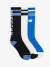 New Balance Boys 3 Pack Basketball Socks Set In Multicoloured