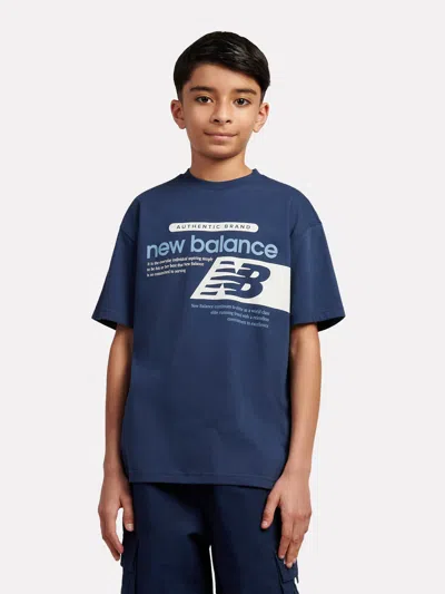 New Balance Babies'  Boys Authentic Brand Players Graphic T-shirt In Blue
