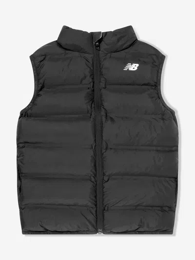 New Balance Kids' Boys Bond Quilted Gilet In Black