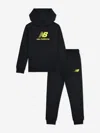 New Balance Logo-print Tracksuit In Black