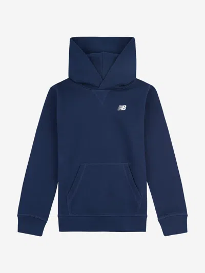 New Balance Kids'  Boys French Terry Small Logo Hoodie In Blue