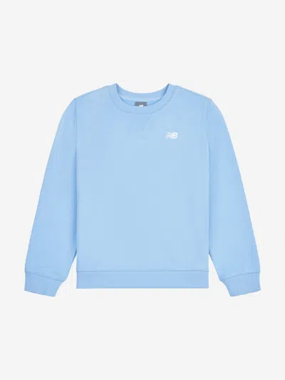 New Balance Kids'  Boys French Terry Small Logo Sweatshirt In Blue