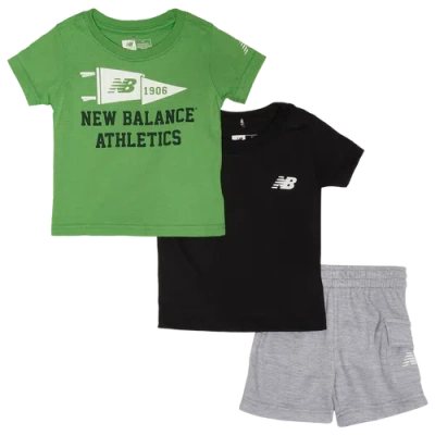 New Balance Kids' Boys Infant   3 Piece T-shirt & Shorts Set