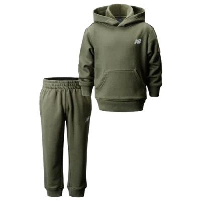 New Balance Kids' Boys Preschool   2 Piece Fleece Set With Joggers In Green/dark Olivine