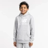 New Balance Boys  Classic Fleece Hoodie In Grey Heather/white