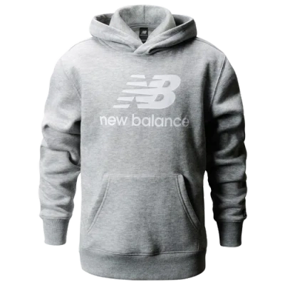 New Balance Kids' Boys  Fleece Pullover Hoodie In White/athletic Grey