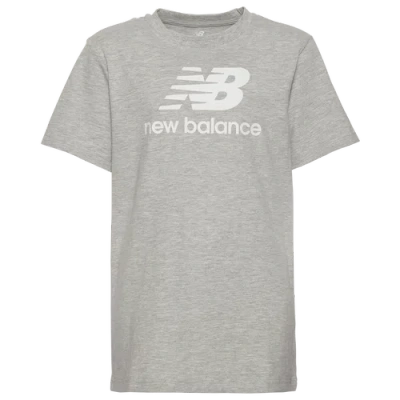 New Balance Kids' Boys  Logo T-shirt In Grey/white