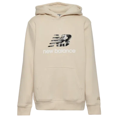 New Balance Kids' Boys   Athletics Hoodie In Black/timberwolf