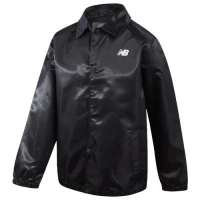 New Balance Kids' Boys   Coaches Jacket In Black