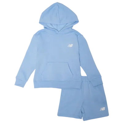 New Balance Kids' Boys   Hoodie And Shorts Set In Blue/electric Sky