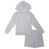 New Balance Boys   Hoodie And Shorts Set In Grey Heather/grey Heather