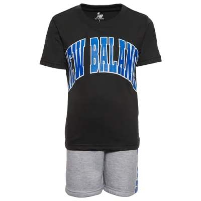 New Balance Kids' Boys   T-shirt & Shorts Set In Black