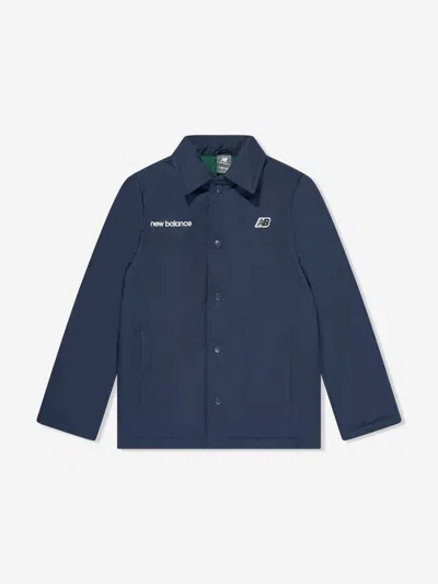 New Balance Kids'  Boys Premium Coach Jacket In Blue