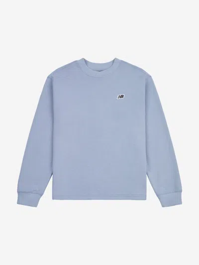 New Balance Kids'  Boys Premium Cross Neck Ls T-shirt In Blue