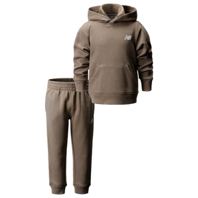 New Balance Boys Preschool   2 Piece Fleece Set With Joggers In Mushroom