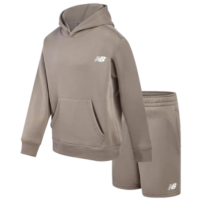 New Balance Kids' Boys Preschool   Hoodie And Shorts Set In Brown