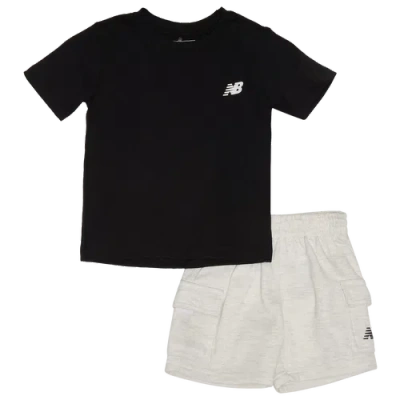 New Balance Kids' Boys Preschool   Lbr T-shirt & Cargo Shorts Set In Black