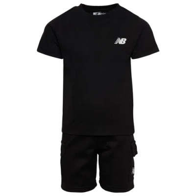 New Balance Kids' Boys Preschool   Lbr T-shirt & Cargo Shorts Set In Black