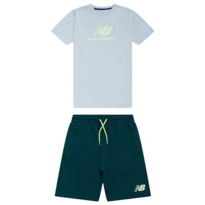 New Balance Kids' Boys Preschool   T-shirt Short Set In Blue