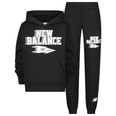 New Balance Kids' Boys Preschool   Varsity Fleece Set In Black/black