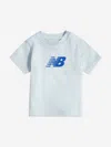 New Balance Boys Stacked Logo T-shirt In Blue