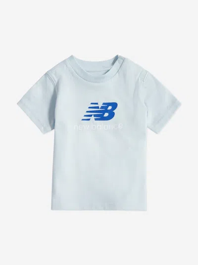 New Balance Babies'  Boys Stacked Logo T-shirt In Blue
