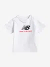 New Balance Boys Stacked Logo T-shirt In White