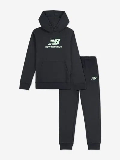 New Balance Babies'  Boys Stacked Logo Tracksuit In Black
