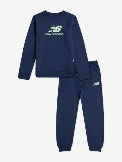 New Balance Babies'  Boys Stacked Logo Tracksuit In Blue