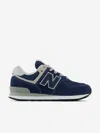 New Balance Boys Suede 574 Trainers In Blue