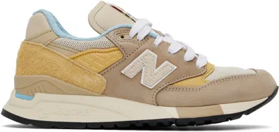 New Balance Brown & Beige 'made In Usa' 998 Trainers In Yellow