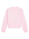 New Balance Brushed Logo-print Sweater In Pink
