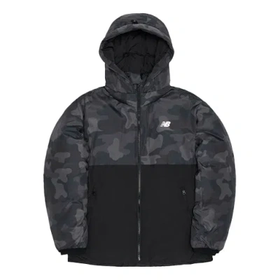 New Balance Camouflage Jacket 'black Grey' In Gray