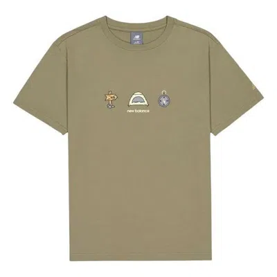 New Balance Camp Graphic T-shirts 'khaki' In Brown
