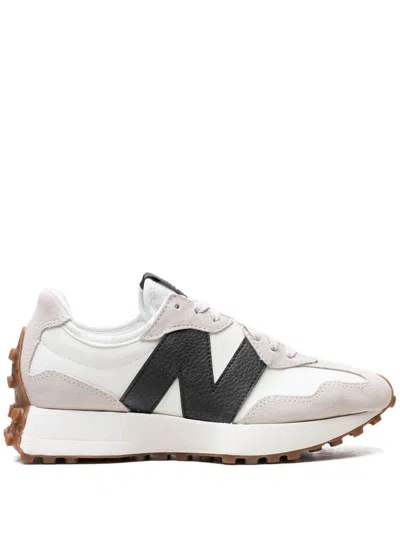 NEW BALANCE NEW BALANCE CANVAS AND SUEDE SNEAKERS IN WHITE '327'