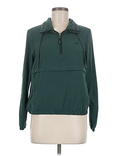 Pre-owned New Balance Cardigan Sweater In Green