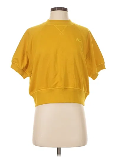 Pre-owned New Balance Cardigan Sweater In Yellow