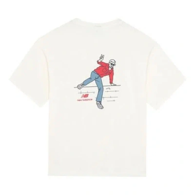 New Balance Cartoon Logo T-shirt 'beige' In White