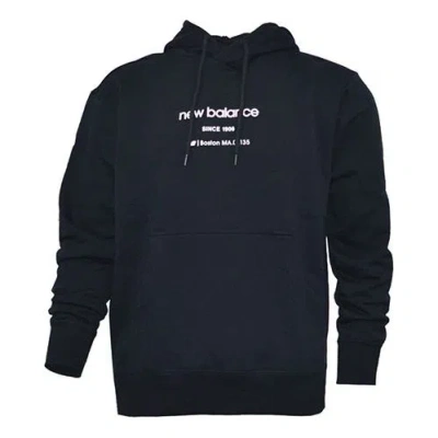 New Balance Casual Lifestyle Hoodie 'black' In Blue