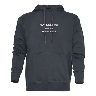 New Balance Casual Lifestyle Hoodie 'grey' In Black