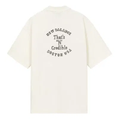 New Balance Casual Polo T-shirt 'white' In Neutral