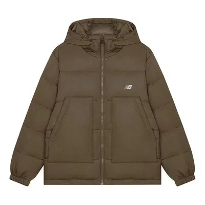 New Balance Casual Puffer Jacket 'brown'