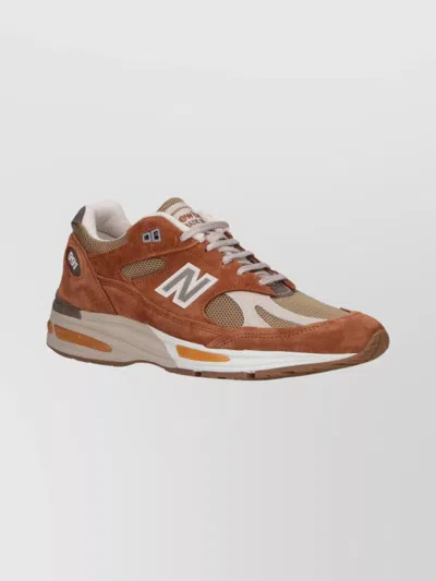 New Balance Casual Sneakers With Mesh And Suede Design In Brown